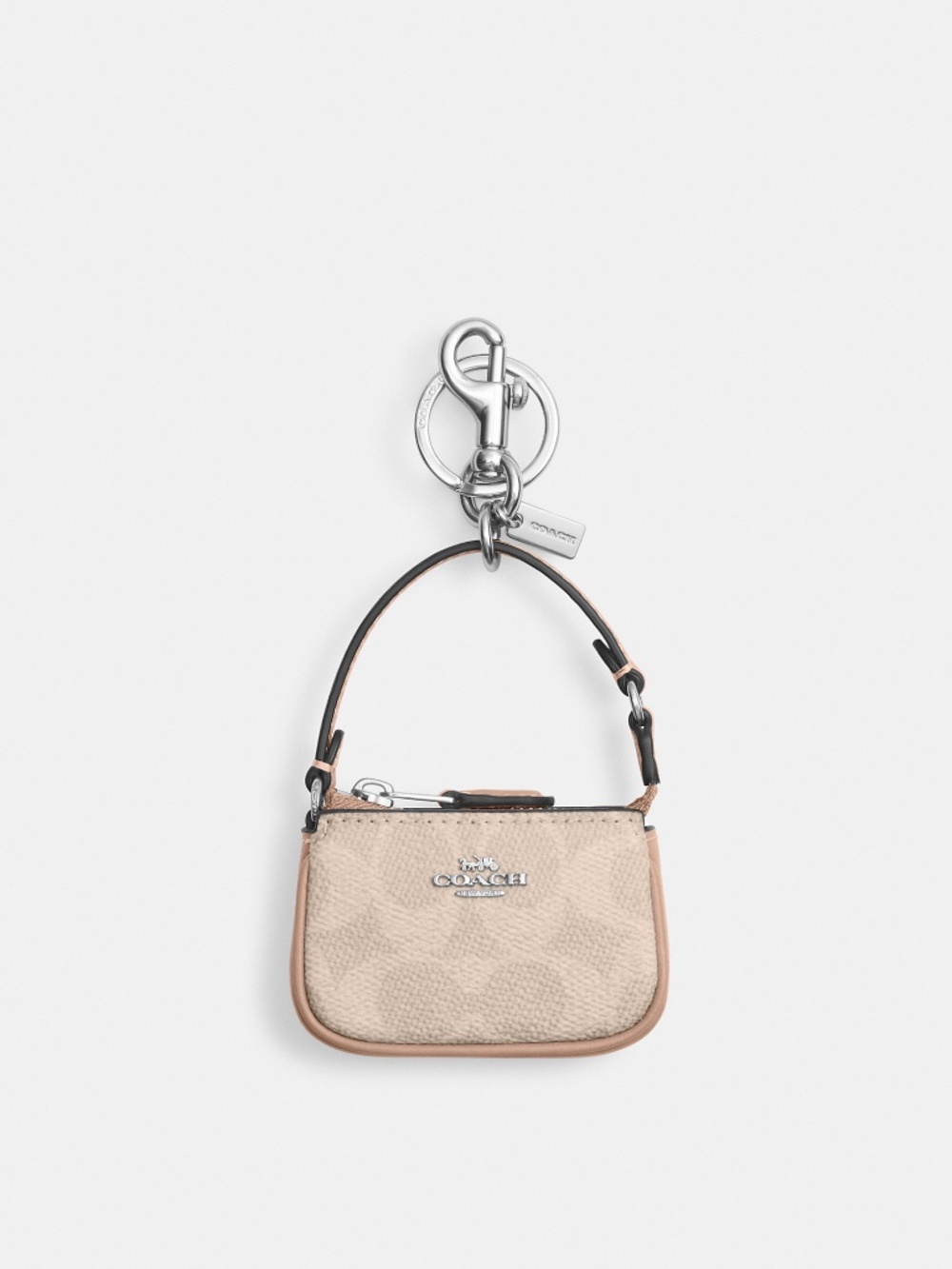 Coach Outlet Mini Nolita Bag Charm In Signature Canvas